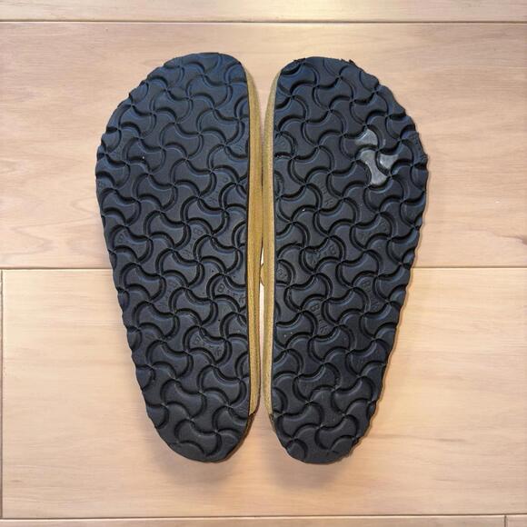 Birkenstock Boston Corduroy Cork Brown Suede Embossed Leather Women's 8 - Picture 7 of 7